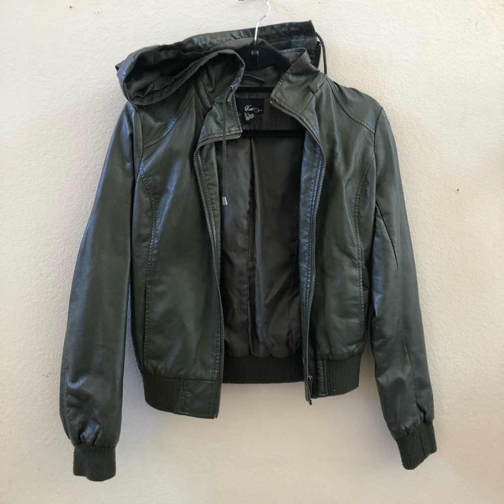 Olive Green leather jacket